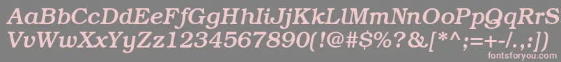 BookmanmediumRegularitalic Font – Pink Fonts on Gray Background