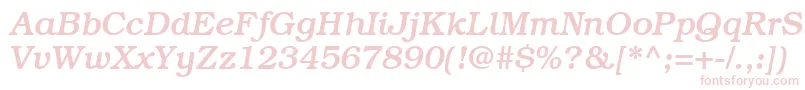 BookmanmediumRegularitalic Font – Pink Fonts on White Background