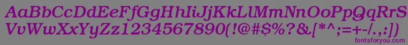 BookmanmediumRegularitalic Font – Purple Fonts on Gray Background