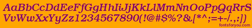 BookmanmediumRegularitalic Font – Purple Fonts on Orange Background