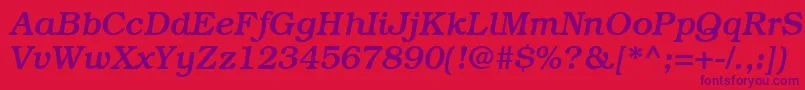 BookmanmediumRegularitalic Font – Purple Fonts on Red Background