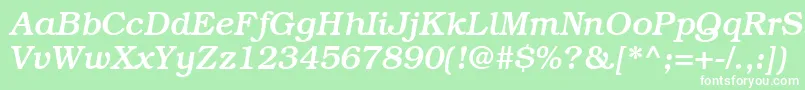 BookmanmediumRegularitalic Font – White Fonts on Green Background