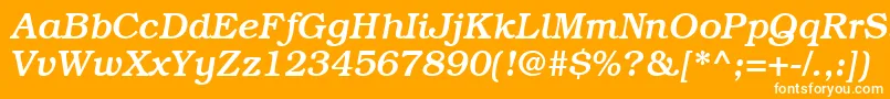 BookmanmediumRegularitalic Font – White Fonts on Orange Background