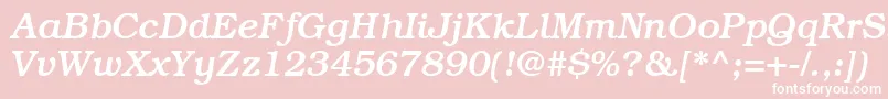 BookmanmediumRegularitalic Font – White Fonts on Pink Background