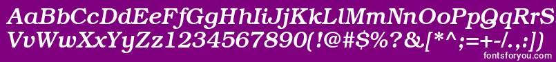 BookmanmediumRegularitalic Font – White Fonts on Purple Background