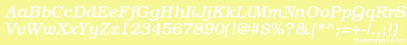 BookmanmediumRegularitalic Font – White Fonts on Yellow Background