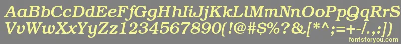 BookmanmediumRegularitalic Font – Yellow Fonts on Gray Background