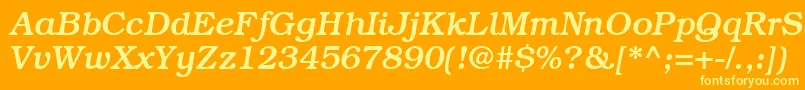 BookmanmediumRegularitalic Font – Yellow Fonts on Orange Background