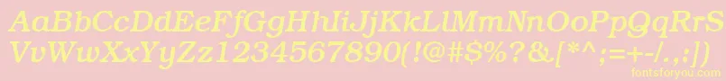 BookmanmediumRegularitalic Font – Yellow Fonts on Pink Background