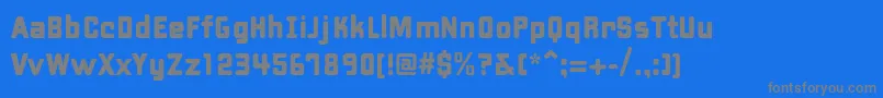 PfhipsterBold-Schriftart – Graue Schriften auf blauem Hintergrund