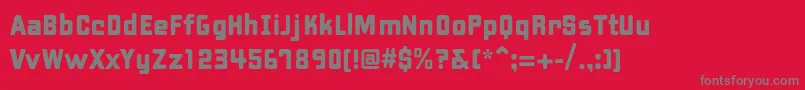PfhipsterBold Font – Gray Fonts on Red Background