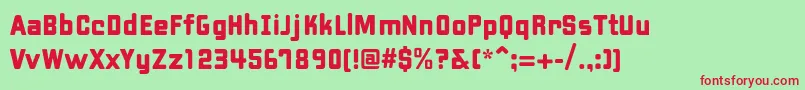PfhipsterBold Font – Red Fonts on Green Background