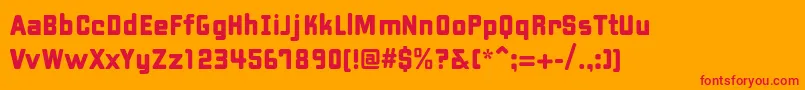 PfhipsterBold Font – Red Fonts on Orange Background