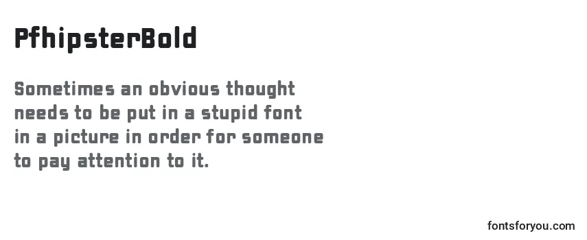 Review of the PfhipsterBold Font
