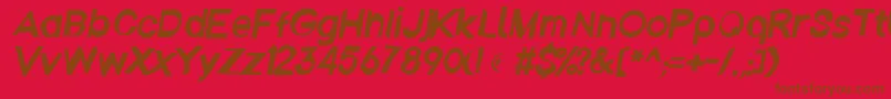 Emberita Font – Brown Fonts on Red Background