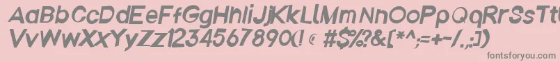 Emberita Font – Gray Fonts on Pink Background