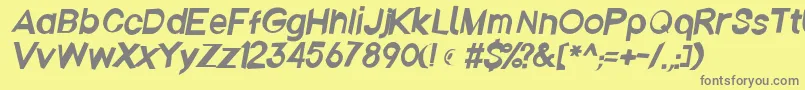 Emberita Font – Gray Fonts on Yellow Background