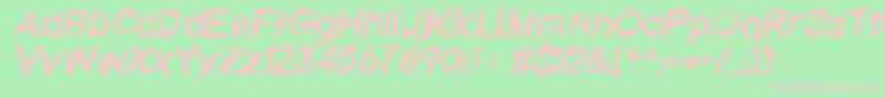 Emberita Font – Pink Fonts on Green Background