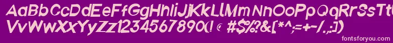 Emberita Font – Pink Fonts on Purple Background