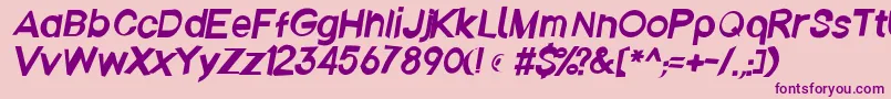 Emberita Font – Purple Fonts on Pink Background