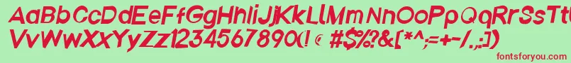 Emberita Font – Red Fonts on Green Background