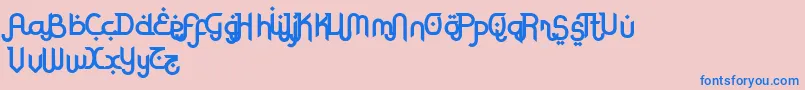 RodjaBoldAltEnd Font – Blue Fonts on Pink Background