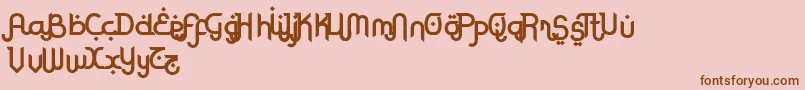 RodjaBoldAltEnd Font – Brown Fonts on Pink Background