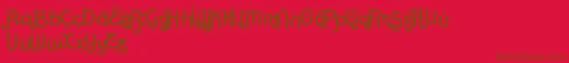 RodjaBoldAltEnd Font – Brown Fonts on Red Background