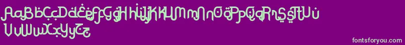 RodjaBoldAltEnd Font – Green Fonts on Purple Background