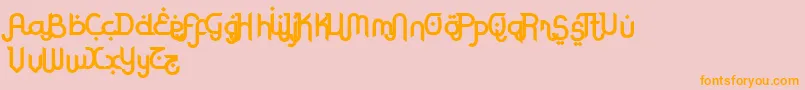 RodjaBoldAltEnd Font – Orange Fonts on Pink Background