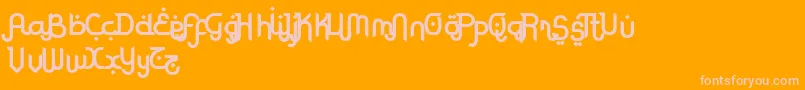 RodjaBoldAltEnd Font – Pink Fonts on Orange Background