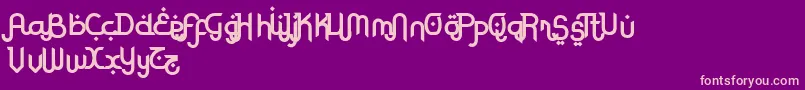 RodjaBoldAltEnd Font – Pink Fonts on Purple Background