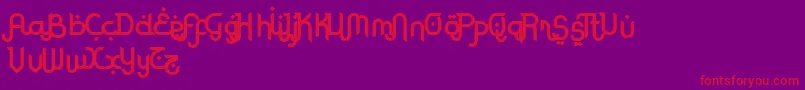 RodjaBoldAltEnd Font – Red Fonts on Purple Background