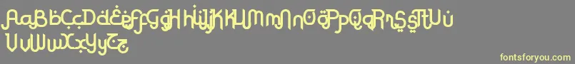 RodjaBoldAltEnd-fontti – keltaiset fontit harmaalla taustalla