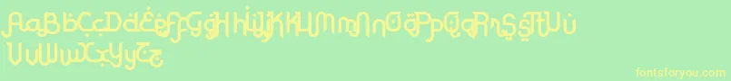 RodjaBoldAltEnd Font – Yellow Fonts on Green Background