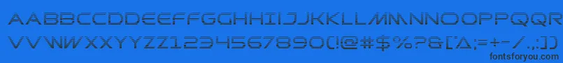 Prometheangrad-fontti – mustat fontit sinisellä taustalla