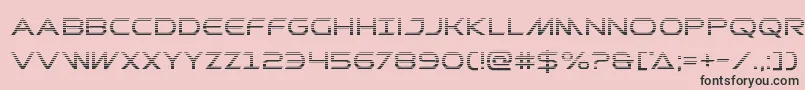 Prometheangrad-fontti – mustat fontit vaaleanpunaisella taustalla