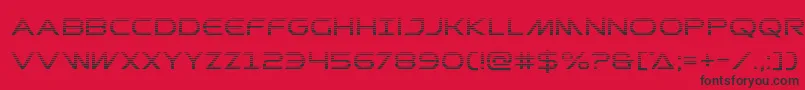 Prometheangrad-fontti – mustat fontit punaisella taustalla
