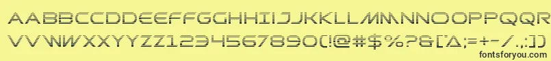 フォントPrometheangrad – 黒い文字の黄色い背景
