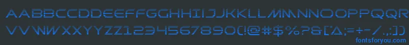 フォントPrometheangrad – 黒い背景に青い文字