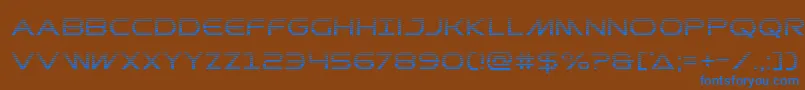 Prometheangrad-fontti – siniset fontit ruskealla taustalla