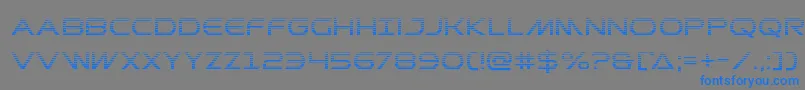 フォントPrometheangrad – 灰色の背景に青い文字