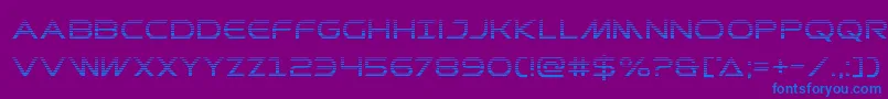 フォントPrometheangrad – 紫色の背景に青い文字