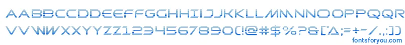 Prometheangrad-fontti – siniset fontit valkoisella taustalla