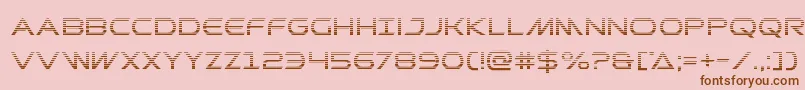 Prometheangrad-fontti – ruskeat fontit vaaleanpunaisella taustalla