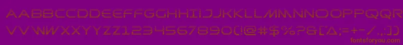 Prometheangrad-Schriftart – Braune Schriften auf violettem Hintergrund