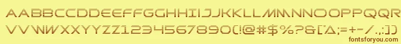 Czcionka Prometheangrad – brązowe czcionki na żółtym tle