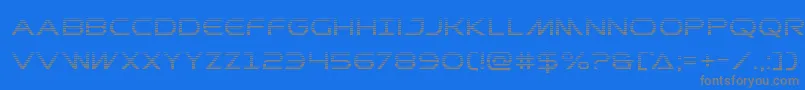 フォントPrometheangrad – 青い背景に灰色の文字