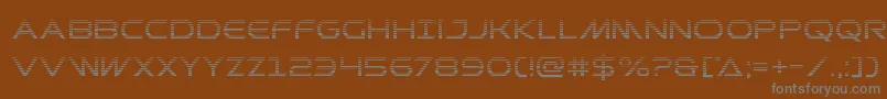 フォントPrometheangrad – 茶色の背景に灰色の文字