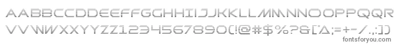 フォントPrometheangrad – 白い背景に灰色の文字